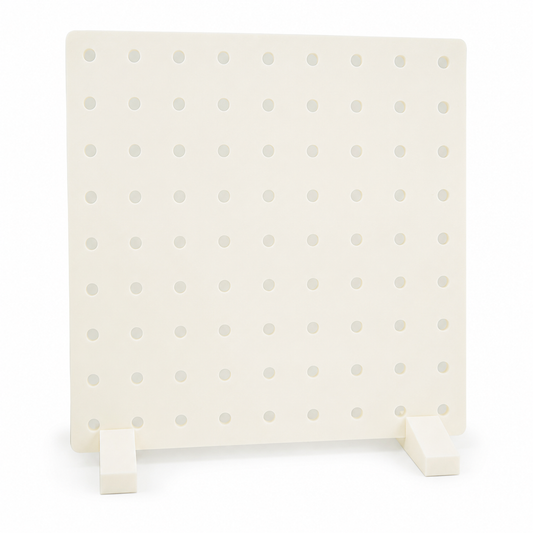 9" x 9" Desktop Pegboard Display with Stand and 3 tool hooks- Organizer Panel