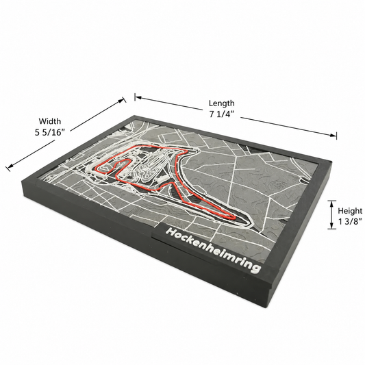 3D Hockenheimring Track Map | Framed Formula 1 Poster and Raace Track Wall Art Gift