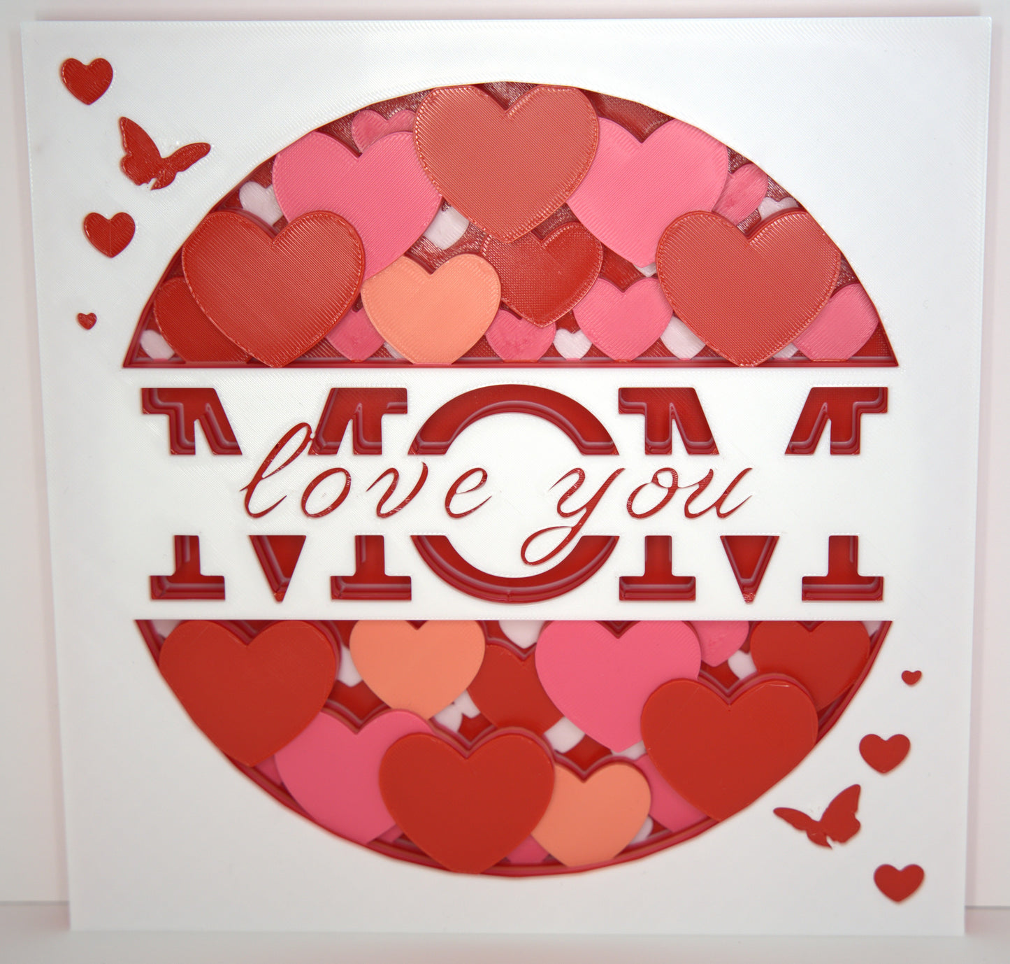 MOM Love You Decorative Plate – Handmade Mother’s Day Gift – Unique Home Decor – Made in USA