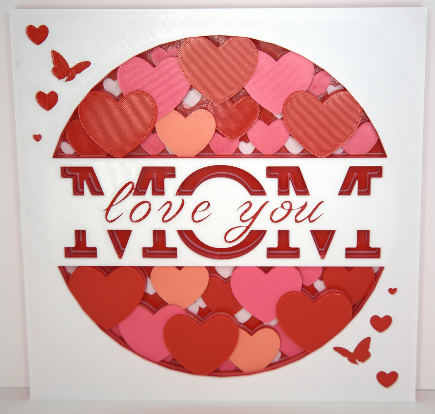 MOM Love You decorative plate handmade Mother's Day gift unique home decor