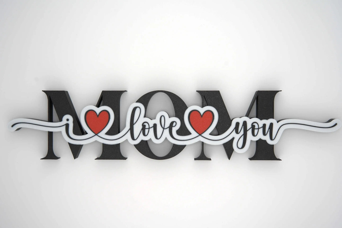 Mother's Day I Love You Mom sign close up home decor gift