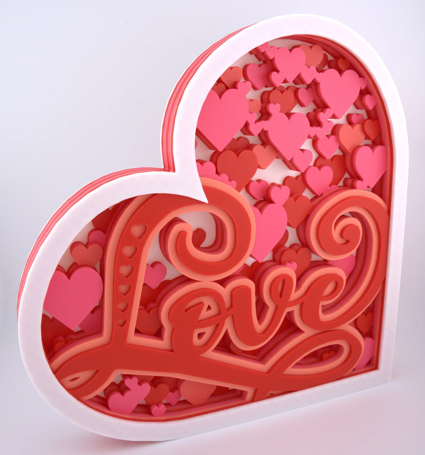 Layered heart wall art Valentine's Day anniversary decor
