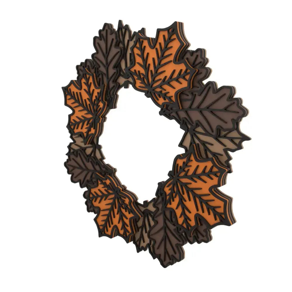 Fall Wreath for Door – Autumn Leaf Wall Hanging, Rustic Farmhouse Thanksgiving Decor, Cozy Seasonal Harvest Home Accent Sancticraft
