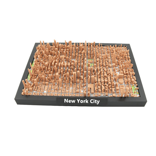 3D New York City Skyline Map | Framed Desk & Wall Art | Miniature Manhattan Model | NYC Decor & Gift | Architectural Cityscape