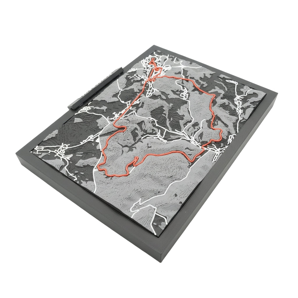 Nordschleife 3D Racetrack Map - Layered Nürburgring Circuit Model Art and Desk Display | Premium Motorsport Decor Gift