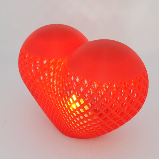 Heart Shaped Lamp Decor for Bedroom - Romantic Night Light with Warm Glow - Aesthetic Bedside Mood Lamp for Cozy Room Lighting