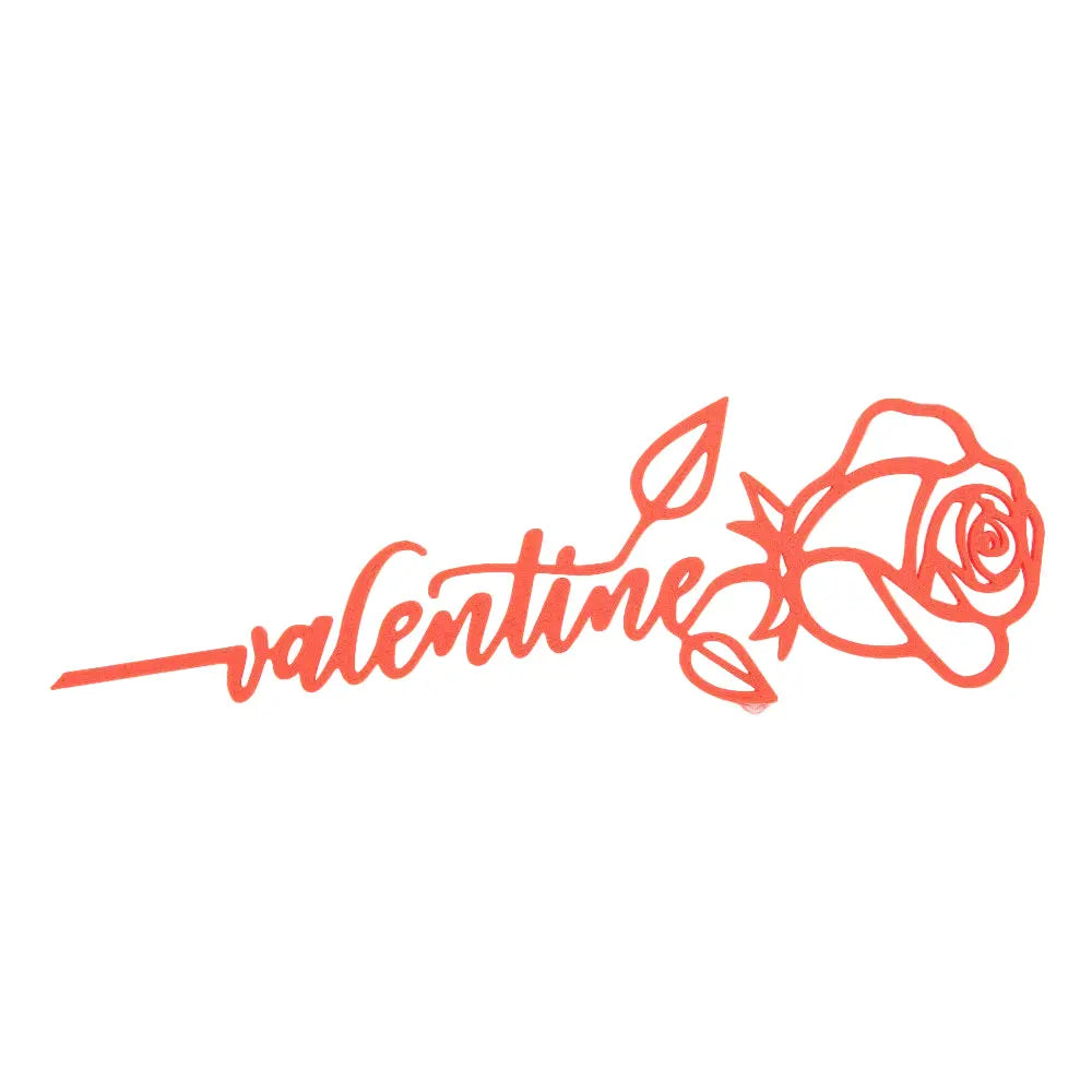 Valentine’s Day Cake Topper with Rose | Heart Love Cake Topper | Romantic Anniversary Cake Decoration Sancticraft