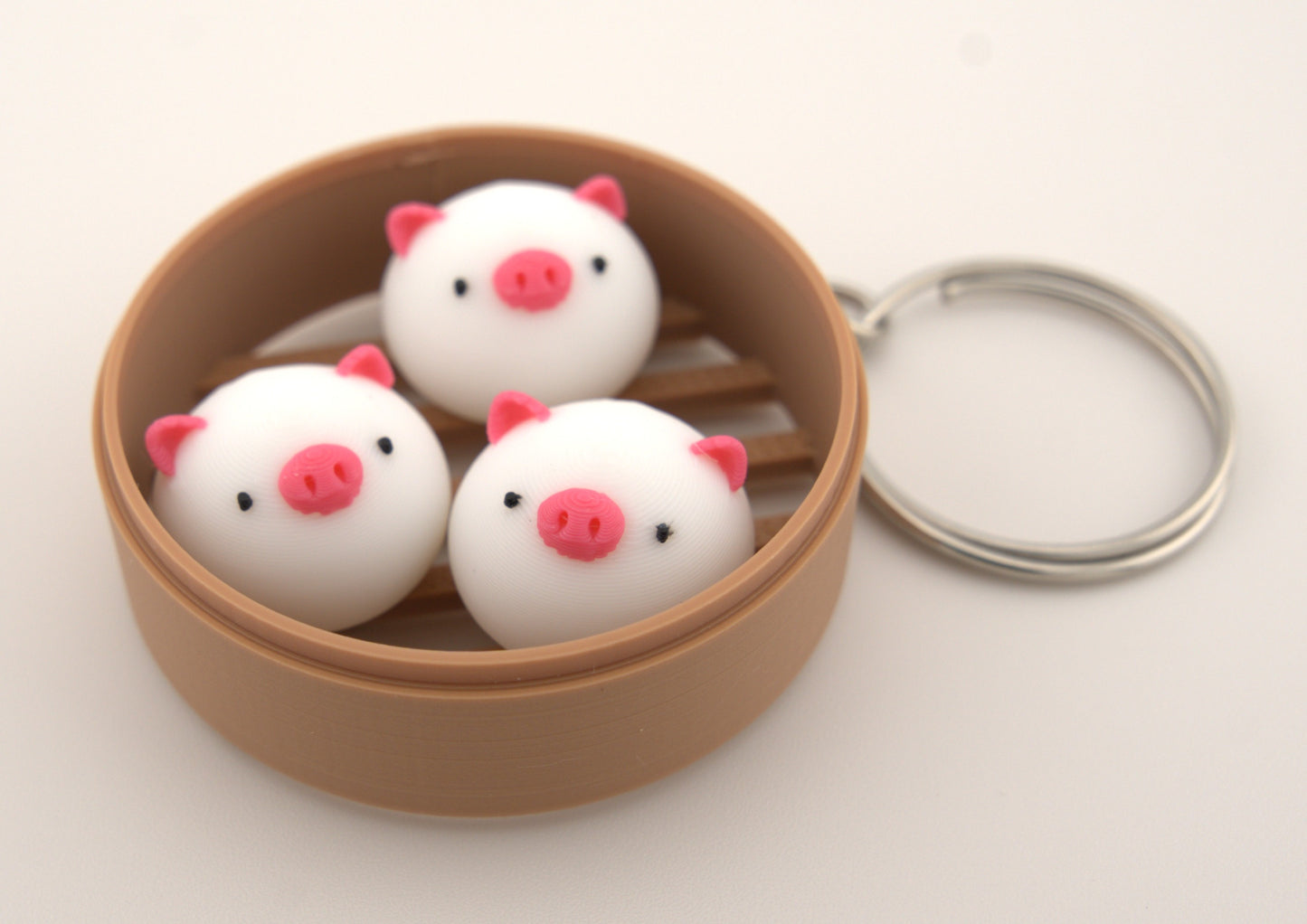 Pig Dim Sum Bun Keychain π· - Cute and Unique Accessory for Animal Lovers π· β Made in USA