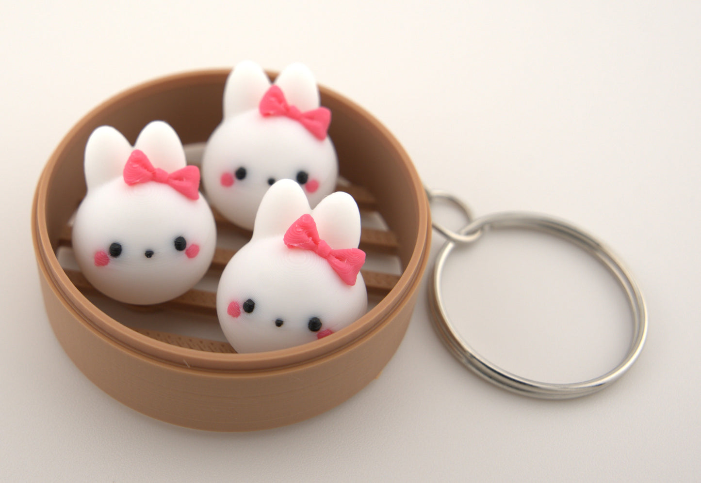 Rabbit Dim Sum Bun Keychain π° - Cute and Unique Accessory for Animal Lovers π° β Made in USA