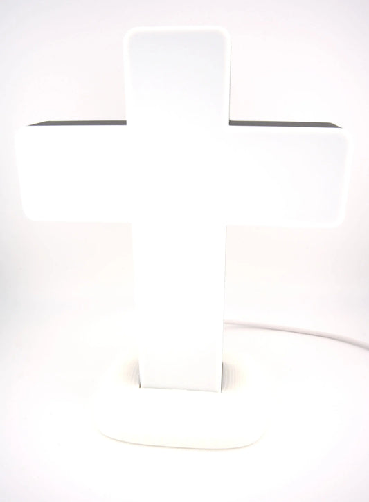 Sancticraft LED cross lamp side view Christian night light