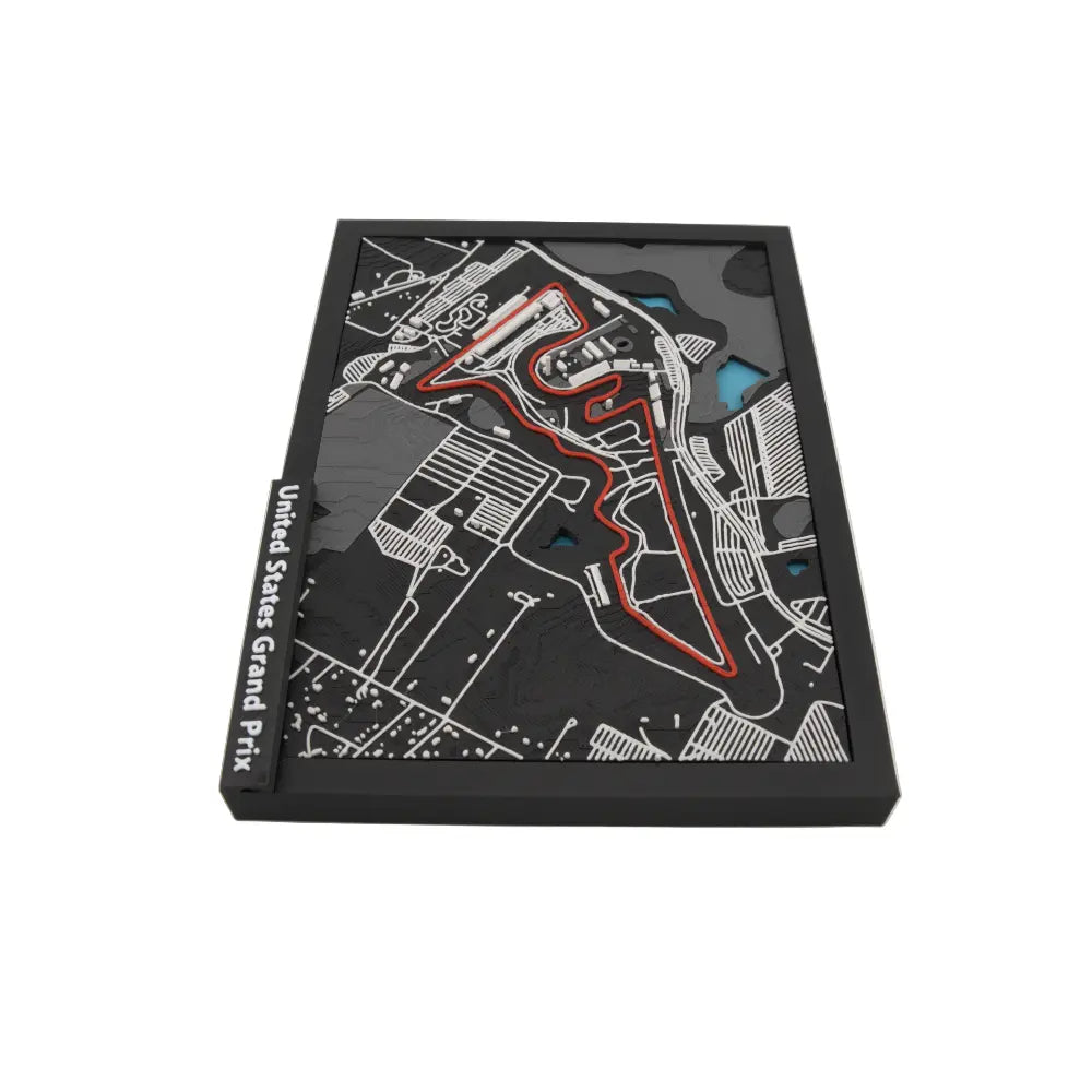 United States Grand Prix 3D track map front detail