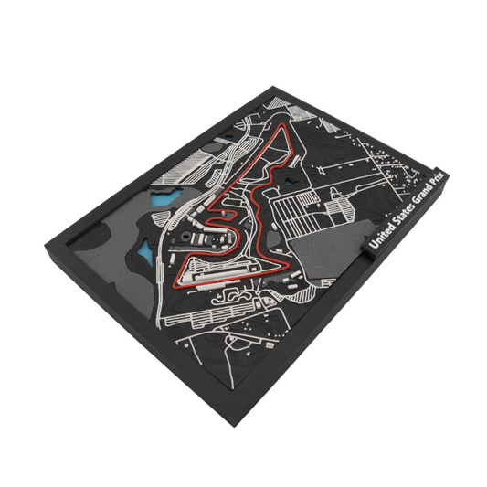 United States Grand Prix 3D Track Map – Framed Circuit of the Americas Model | Racing Art for Motorsport Enthusiasts