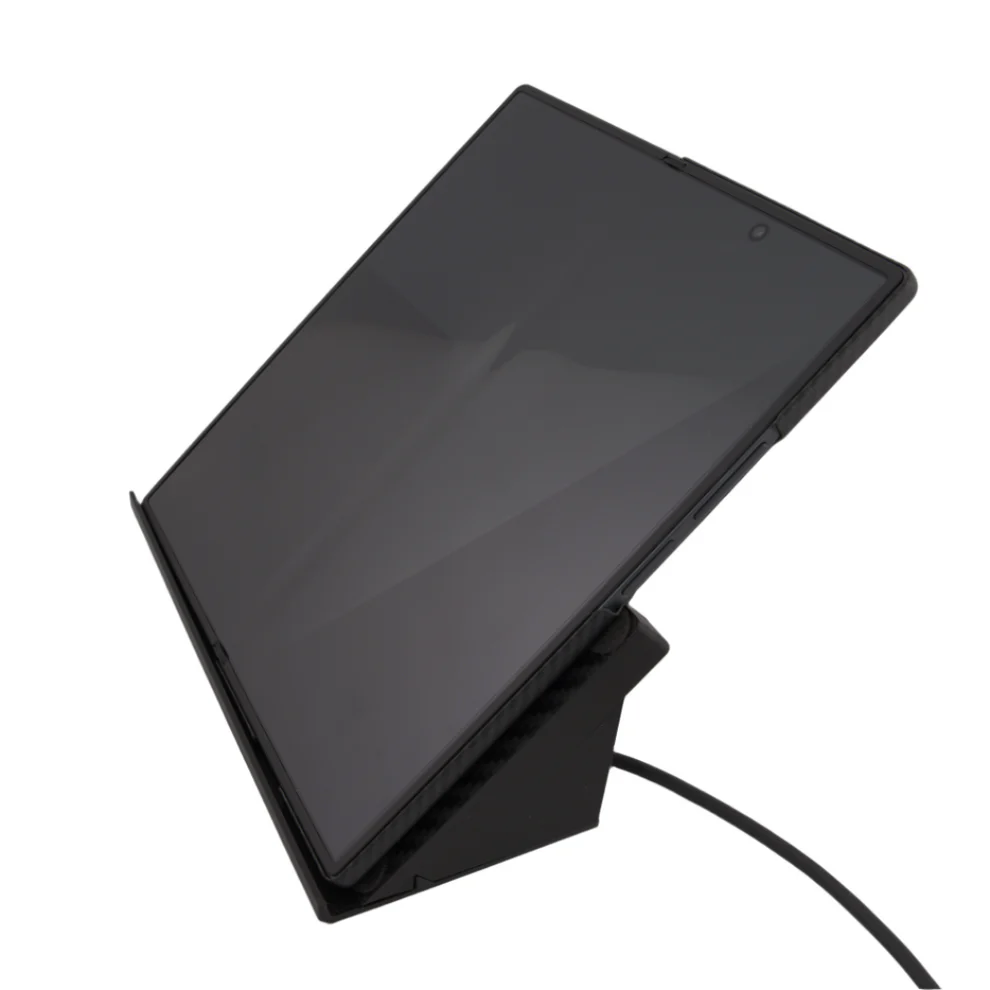Sancticraft™ 2-in-1 Z Fold 7 Charging Stand with Carbon Fiber pattern (Charge Phone + Watch)