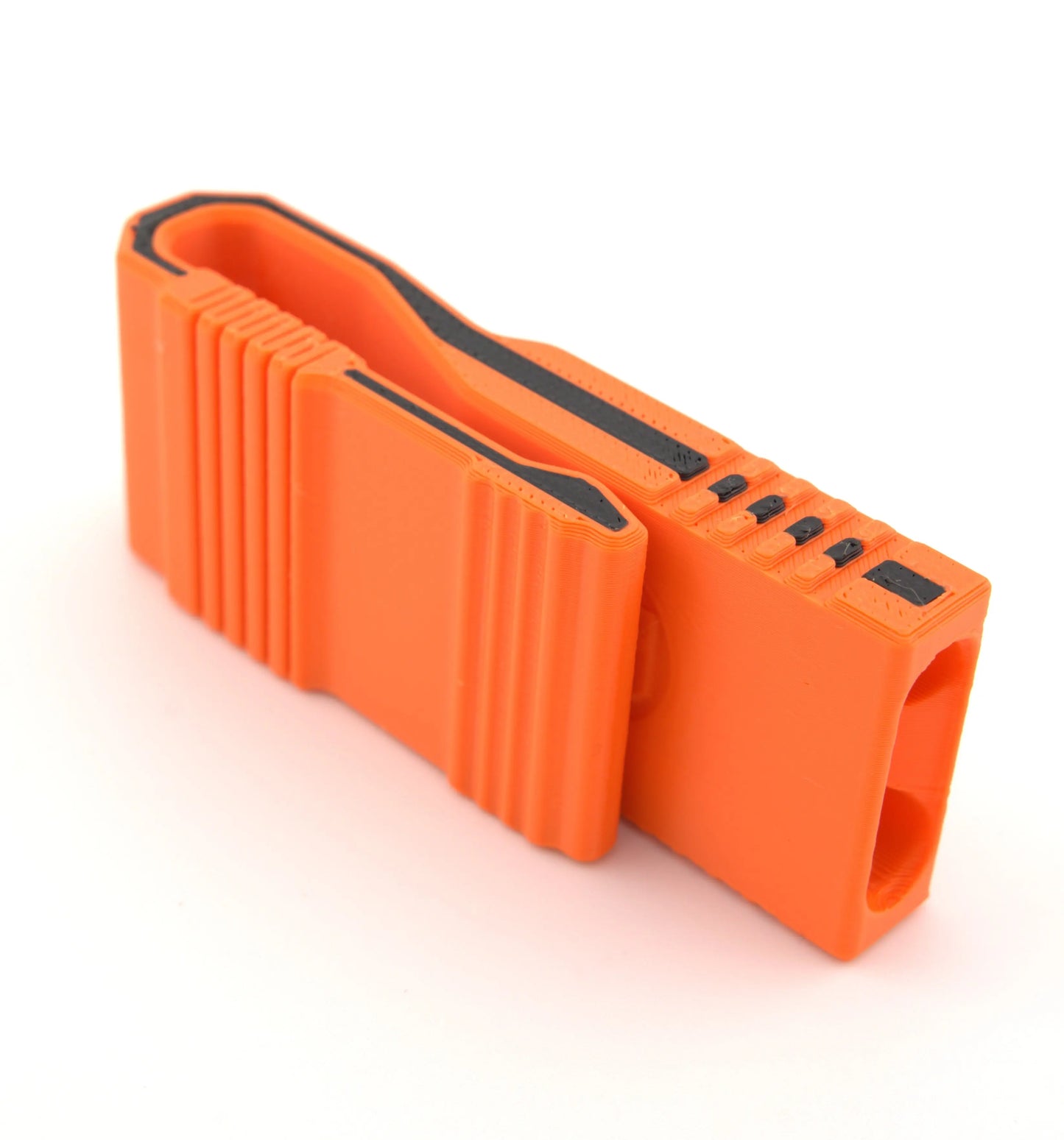 Bright orange emergency whistle rugged outdoor safety accessory