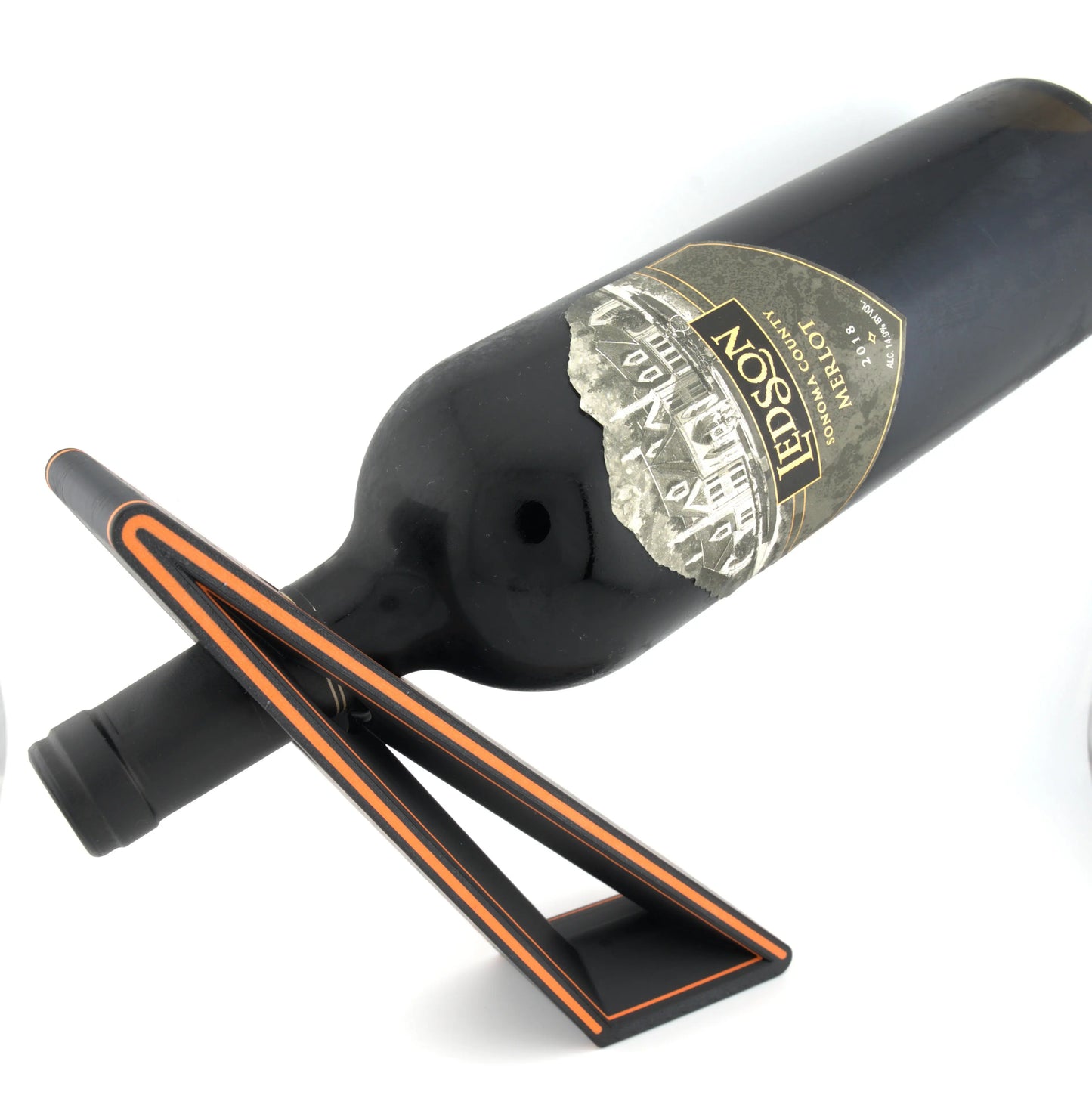 Floating wine bottle holder modern gravity display stand for wine bottles