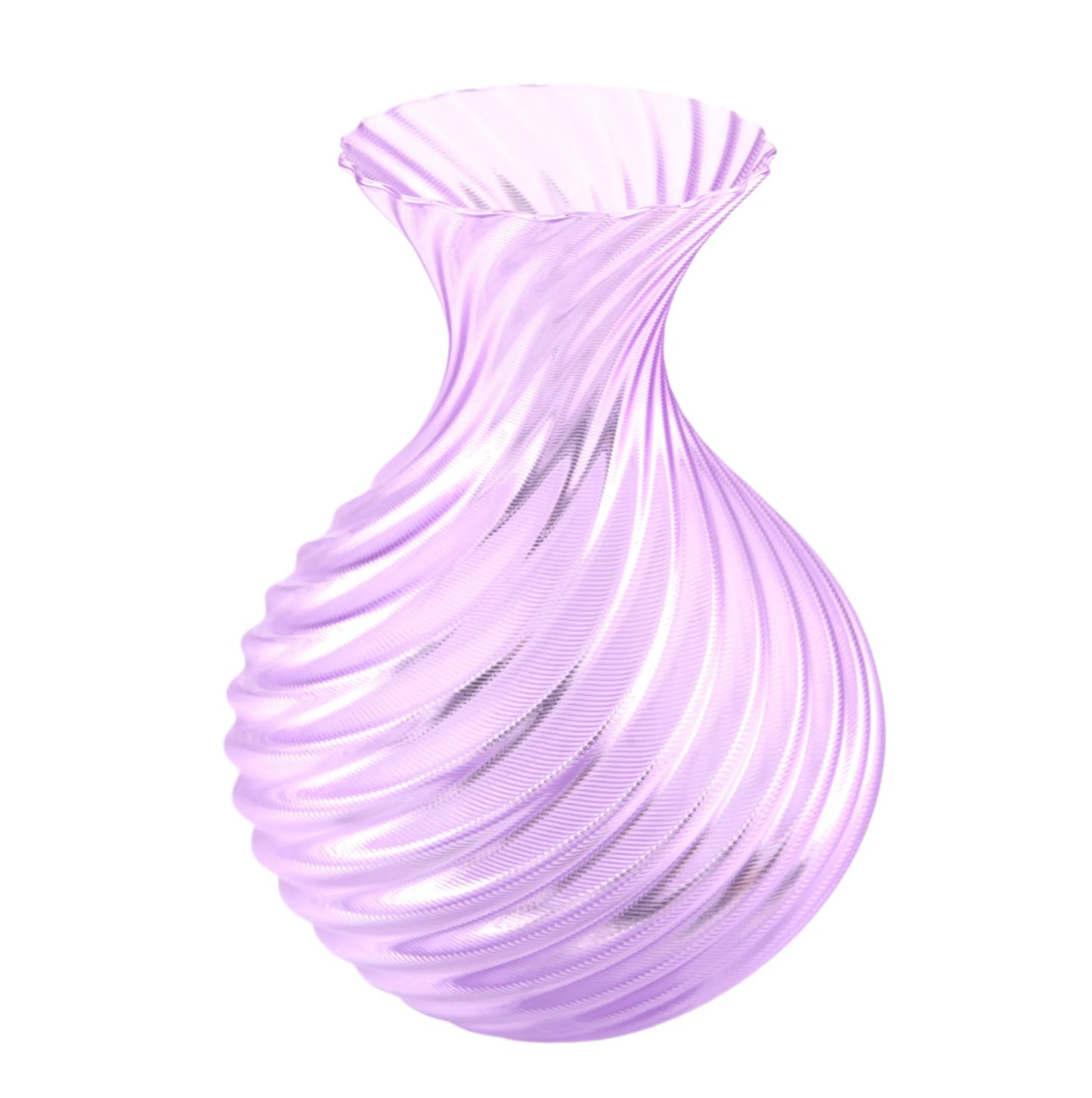 Sancticraft Spiral Aura Vase ā Lavender Purple Twisted Vase | Modern Home Accent | Sculptural Gift for Desk, Altar