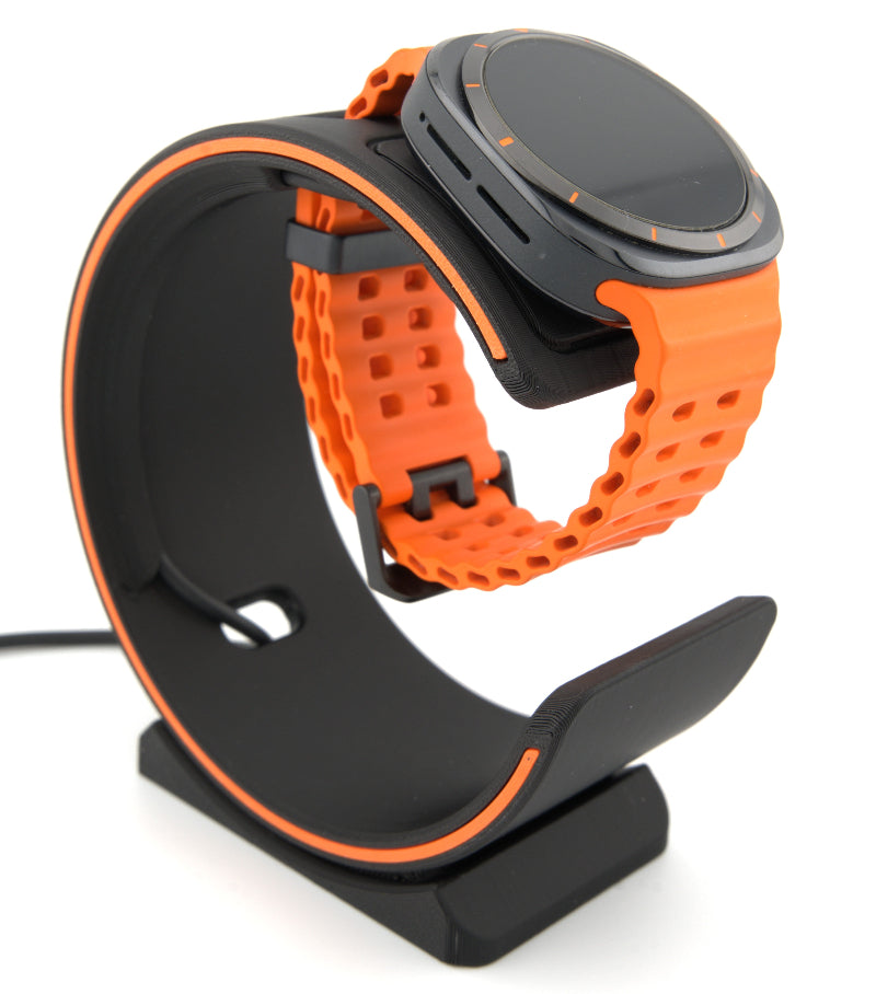 Samsung Galaxy Watch Charging Stand – Matte Black Dock with Cable Management | Compatible with Galaxy Watch Ultra