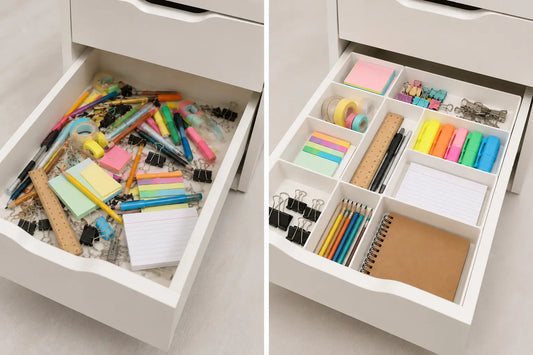 10 Pcs Drawer Organizer Set Compatible with IKEA Alex Drawers Sancticraft