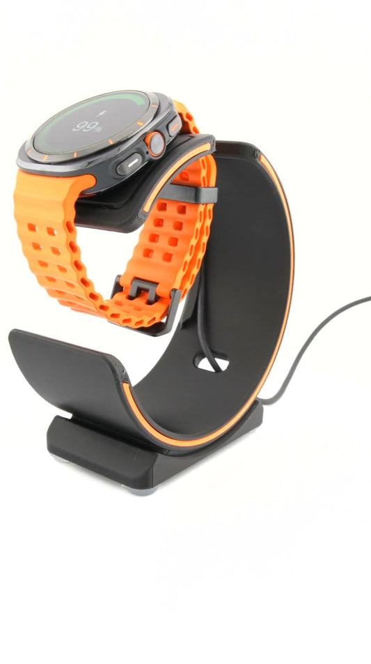 Samsung Galaxy Watch Charging Stand – Matte Black Dock with Cable Management | Compatible with Galaxy Watch Ultra