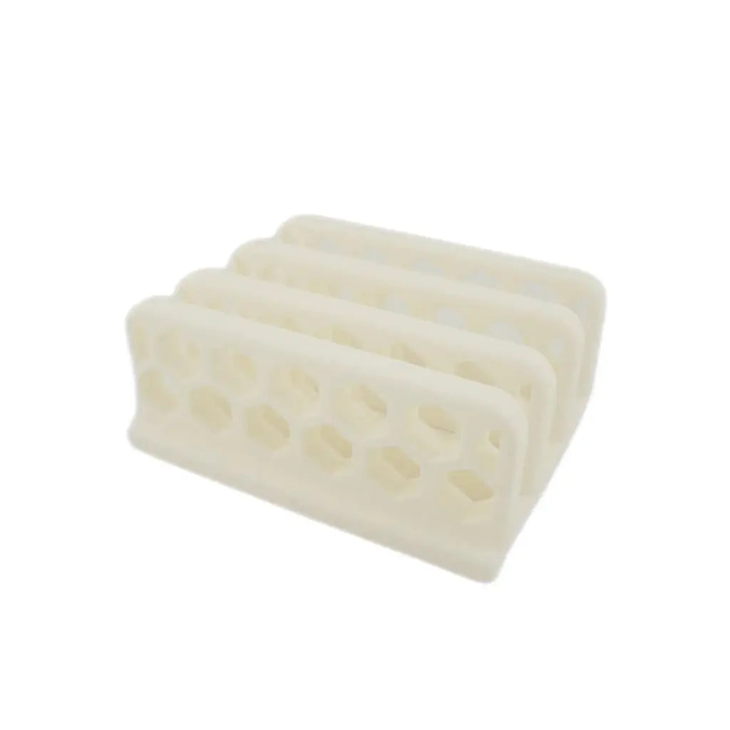 Vertical Laptop Dock - White Honeycomb Desk Dock Sancticraft