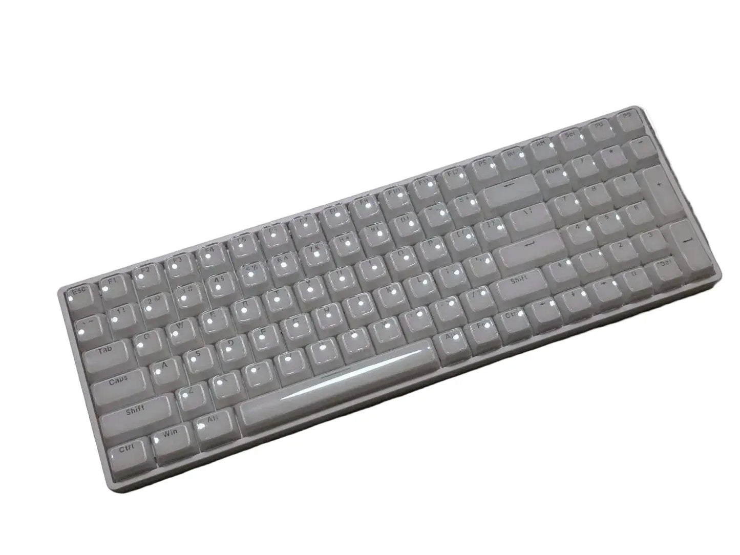 Wireless Mechanical Keyboard - Full Size White RGB Keyboard Sancticraft