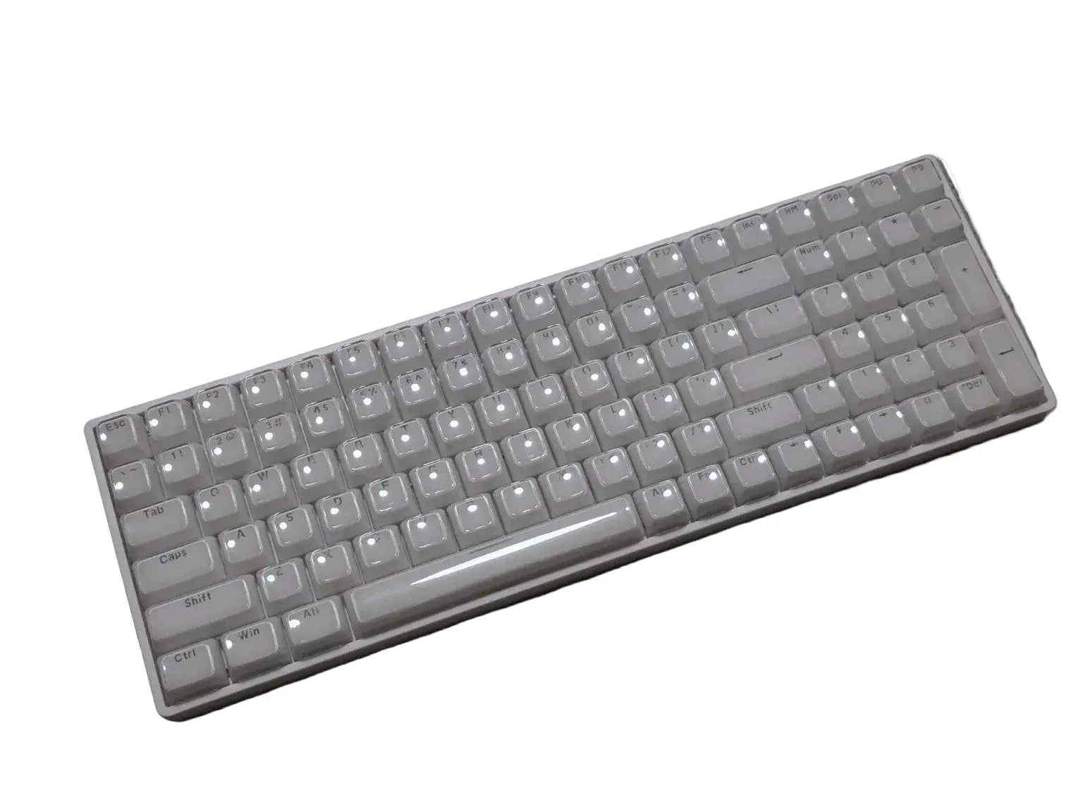 Wireless Mechanical Keyboard - Full Size White RGB Keyboard Sancticraft