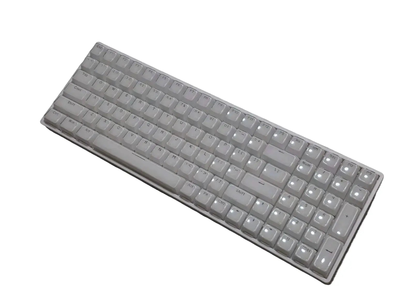 Wireless Mechanical Keyboard - Full Size White RGB Keyboard Sancticraft