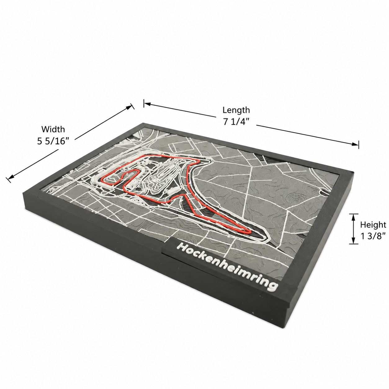 3D Hockenheimring Track Map | Framed Formula 1 Poster and Raace Track Wall Art Gift