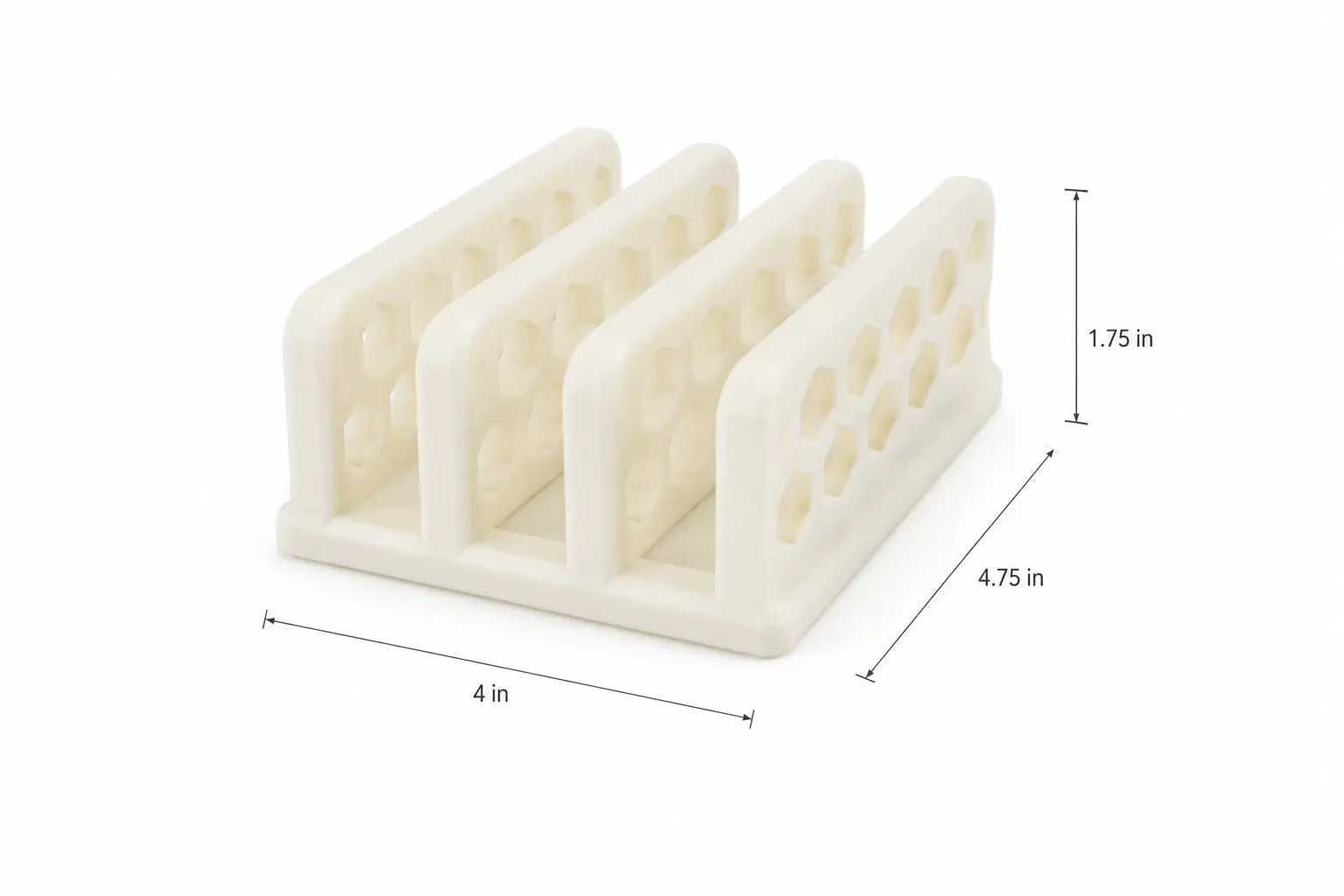 Vertical Laptop Dock - White Honeycomb Desk Dock Sancticraft