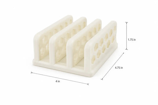 Vertical Laptop Dock - White Honeycomb Desk Dock Sancticraft