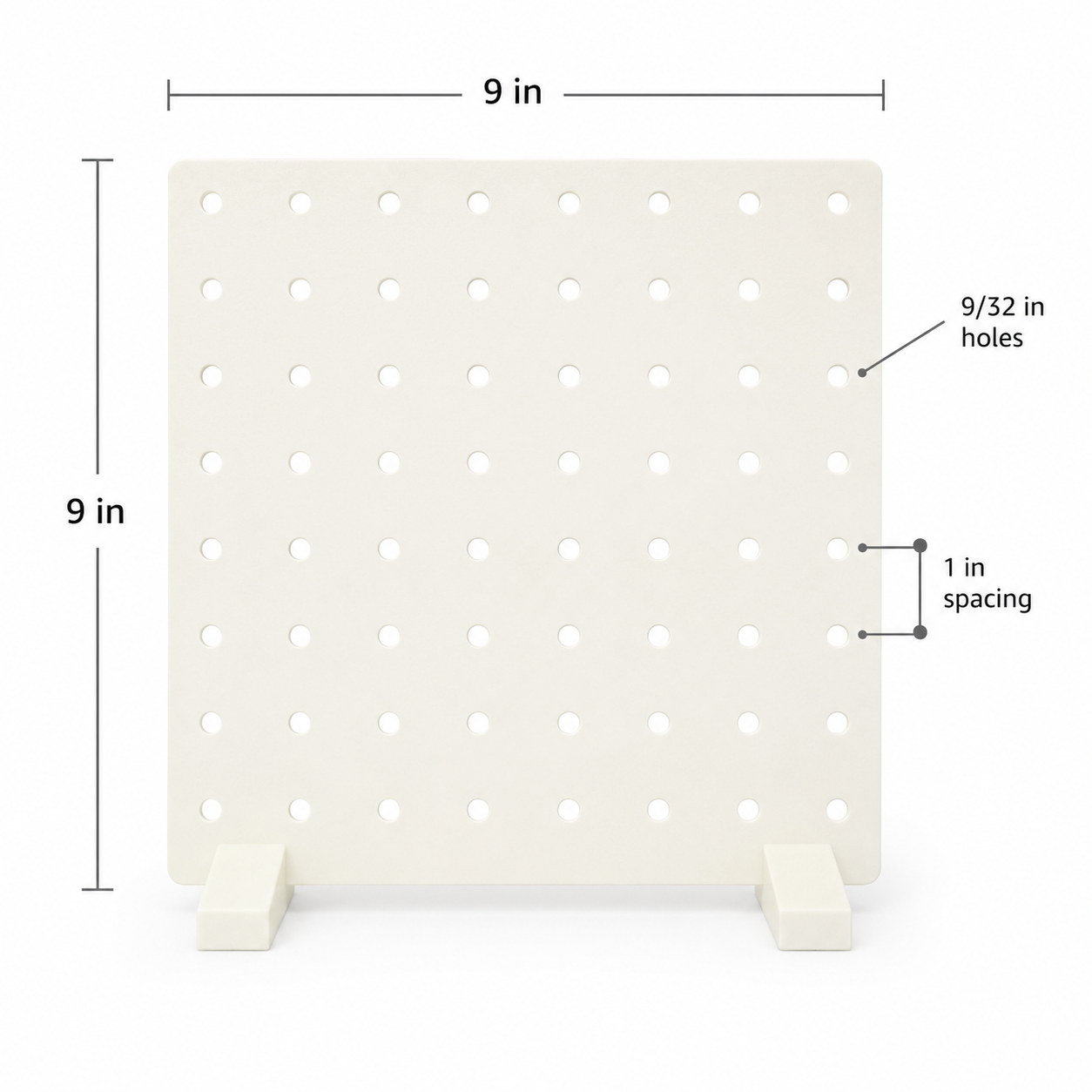 9" x 9" Desktop Pegboard Display with Stand - Organizer Panel