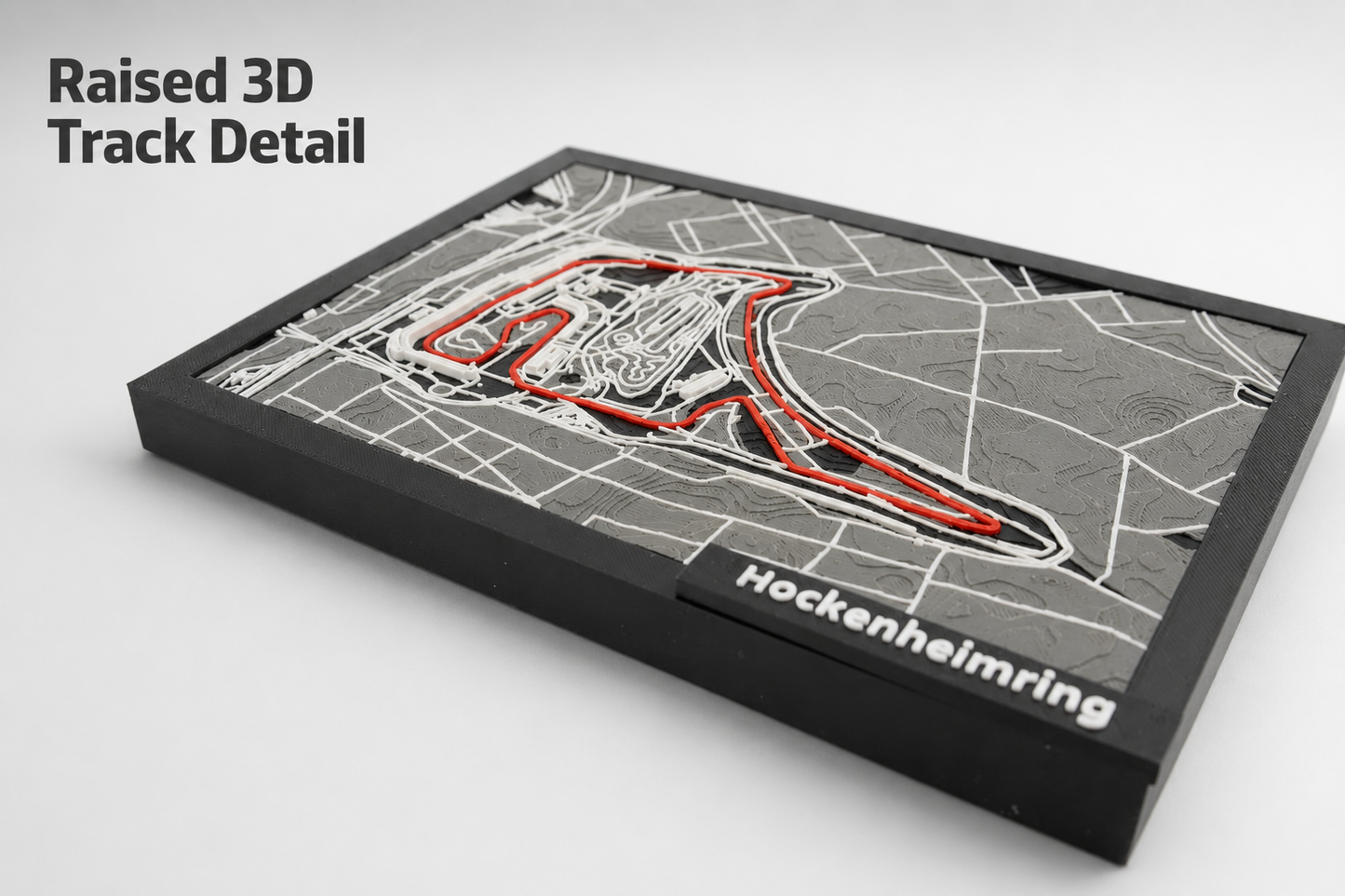 3D Hockenheimring Track Map | Framed Formula 1 Poster and Raace Track Wall Art Gift