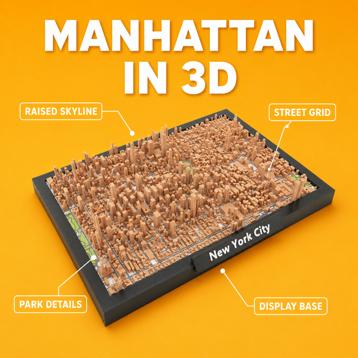 3D Miniature Model of New York City – Manhattan Skyline Collectible