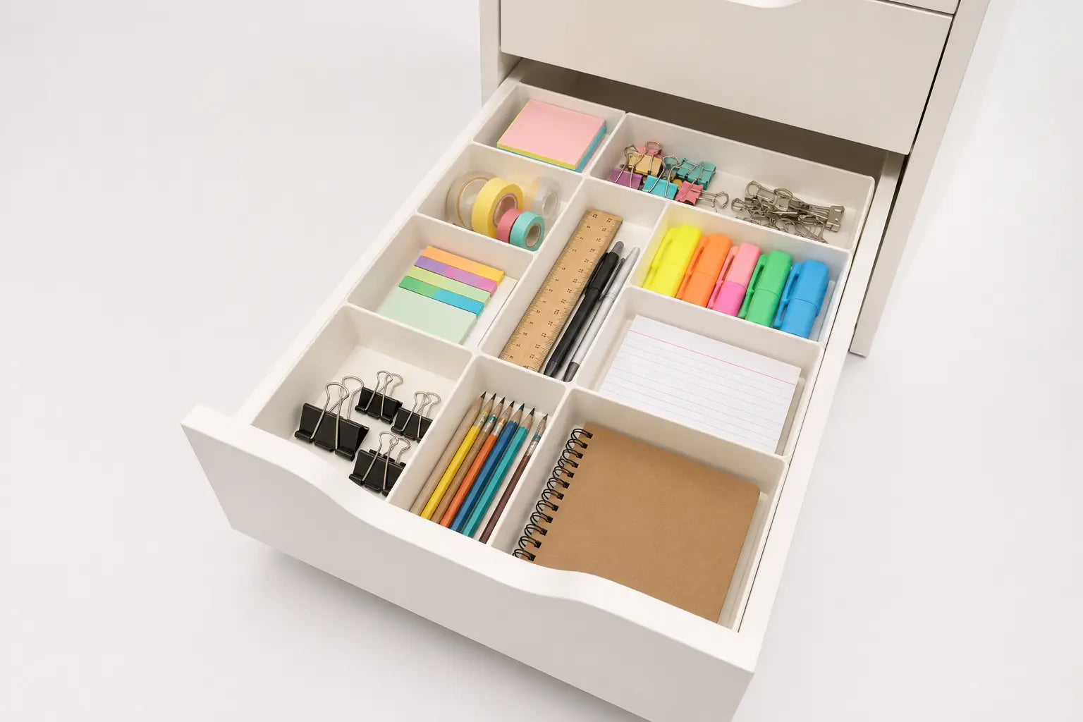 10 Pcs Drawer Organizer Set Compatible with IKEA Alex Drawers Sancticraft