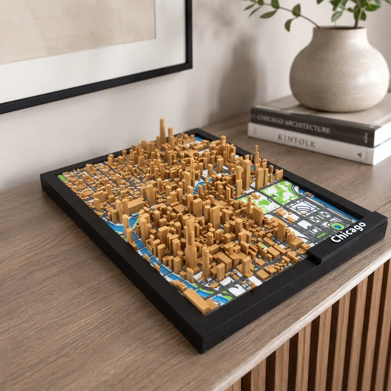 Chicago urban layout 3D model close up building detail