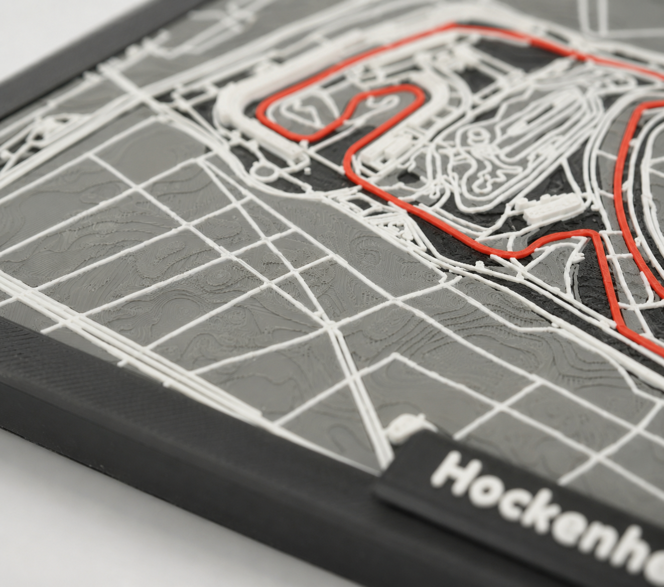 3D Hockenheimring Track Map | Framed Formula 1 Poster and Raace Track Wall Art Gift