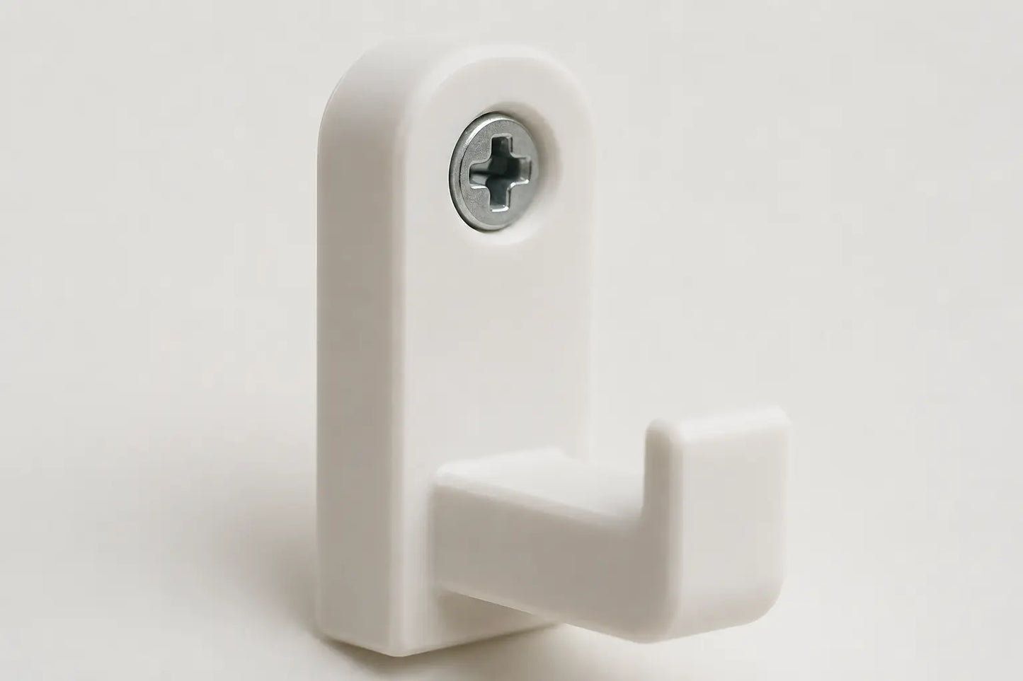 Minimal Wall Hook - White Screw-Mounted Coat and Towel Hook Sancticraft
