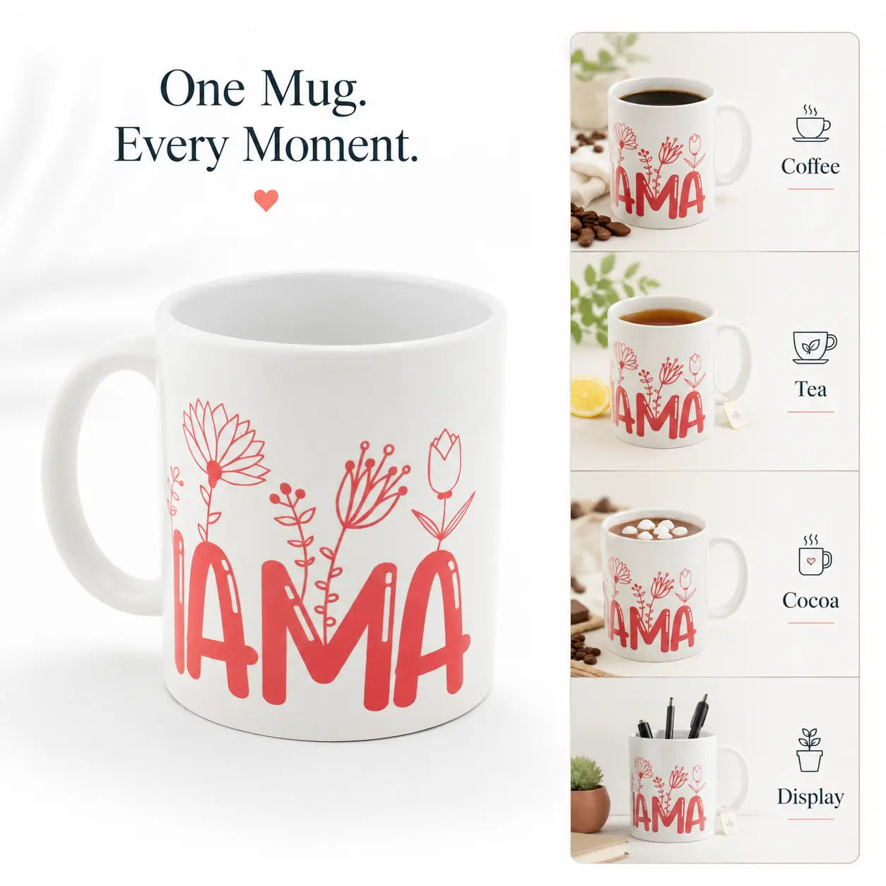 Mama Mug - Gift Mug for Mom Coffee and Tea Cup Sancticraft