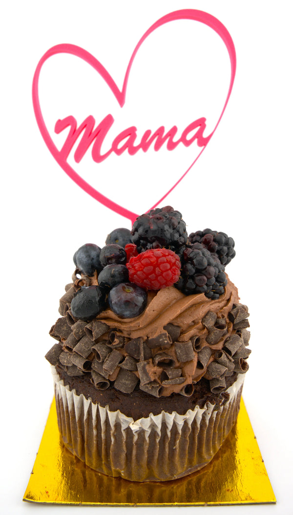 Mama heart cake topper for Mother's Day birthdays and baby showers