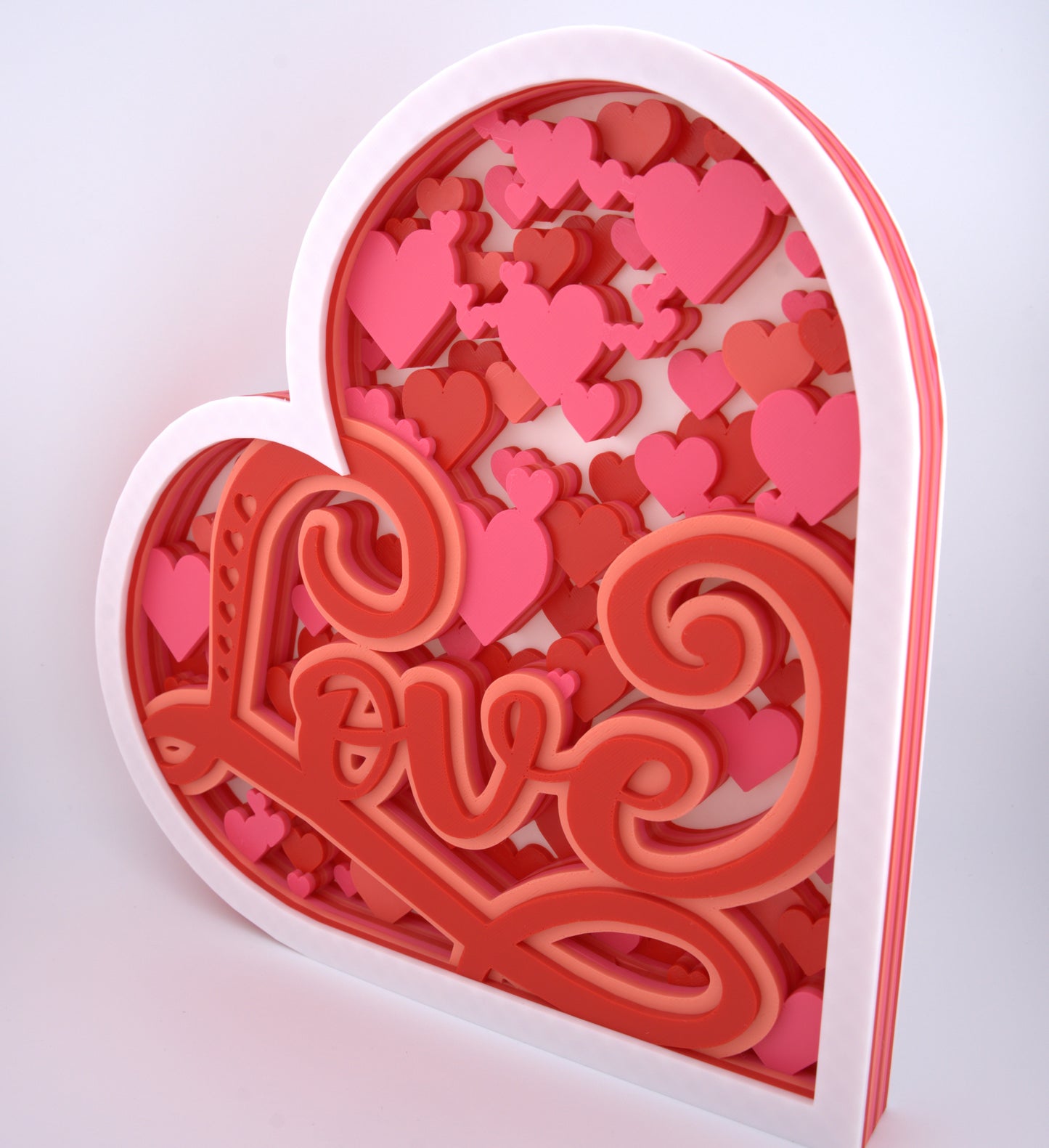 Layered Heart Mandala 3D Wall Art – Handmade Romantic Gift – Valentine’s or Anniversary Decor