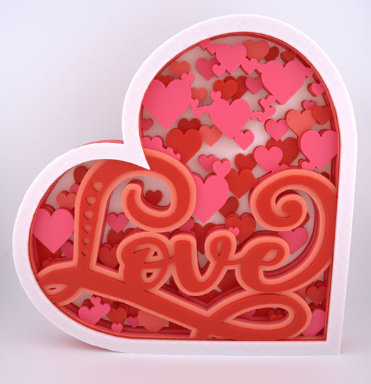 Layered Heart Mandala 3D Wall Art – Handmade Romantic Gift – Valentine’s or Anniversary Decor