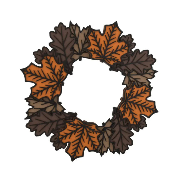 Fall Wreath for Door – Autumn Leaf Wall Hanging, Rustic Farmhouse Thanksgiving Decor, Cozy Seasonal Harvest Home Accent Sancticraft