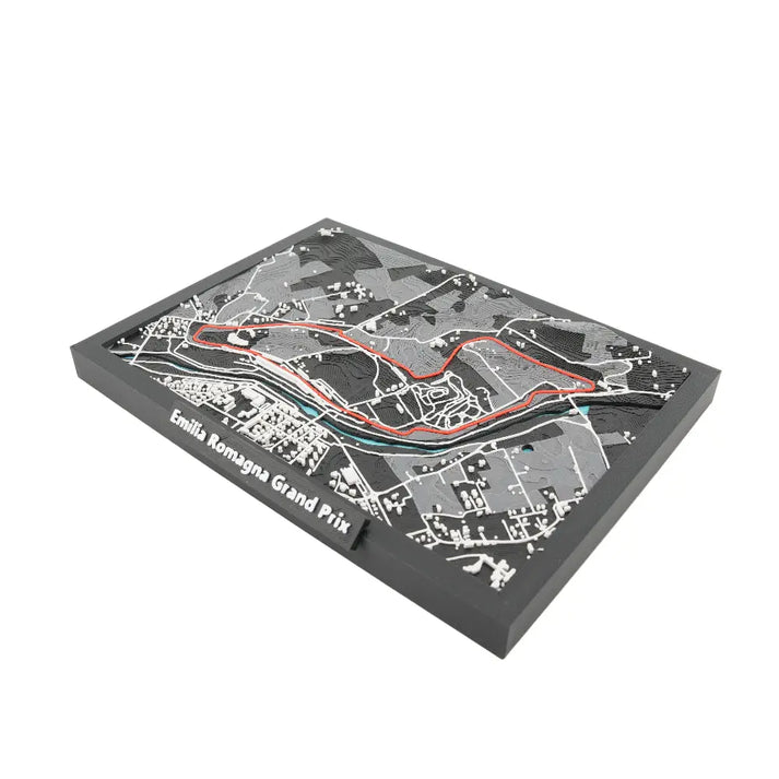 F1 Style Emilia Romagna Grand Prix 3D Track Map – Layered Topographic ...