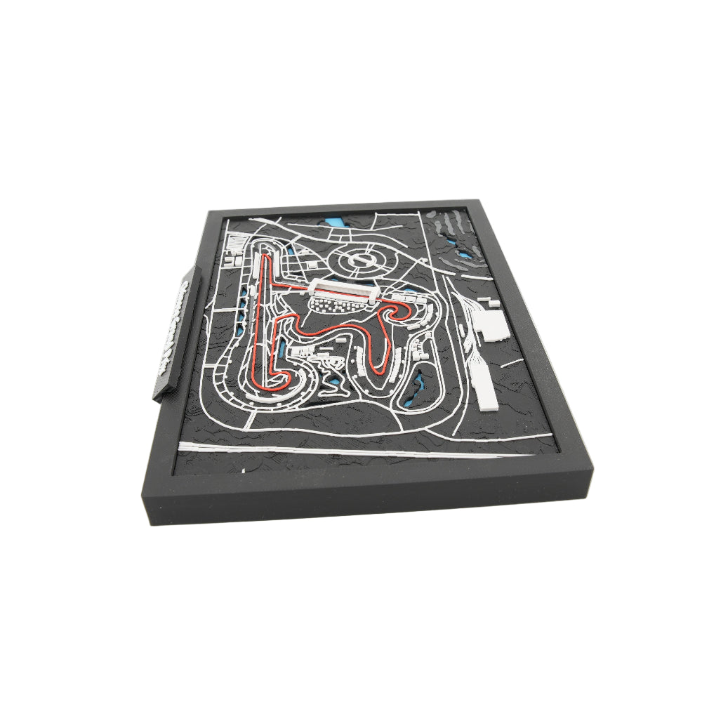 Chinese Grand Prix 3D Circuit Map Model - Layered Track Sculpture for Desk and Wall Display - Motorsport Fan Decor and Gift