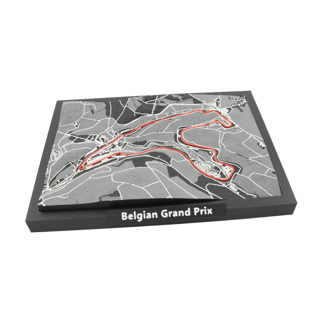 Belgian Grand Prix Spa-Francorchamps Circuit 3D Map Model | Racing Art for Motorsport Enthusiasts