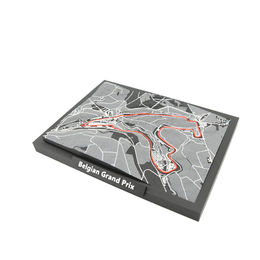 Belgian Grand Prix Spa-Francorchamps Circuit 3D Map Model | Racing Art for Motorsport Enthusiasts
