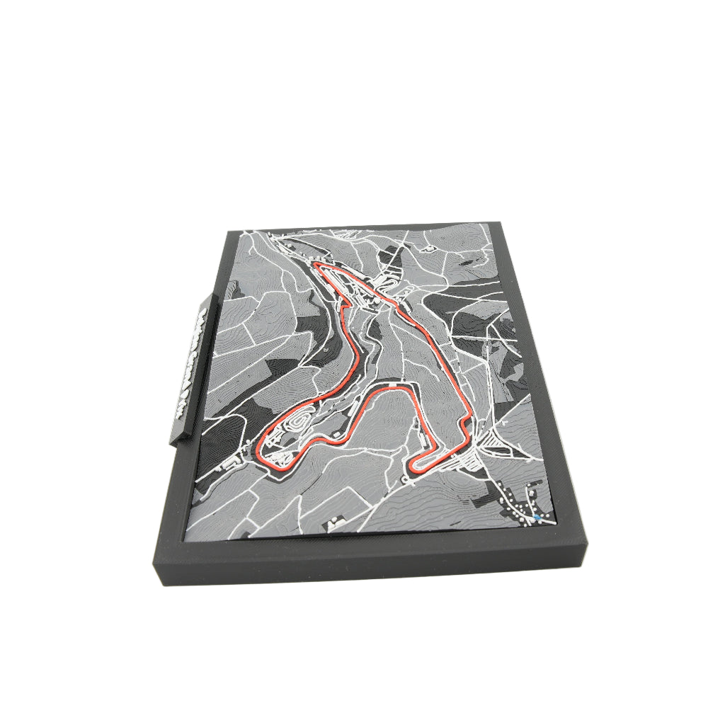Belgian Grand Prix Spa-Francorchamps Circuit 3D Map Model | Racing Art for Motorsport Enthusiasts
