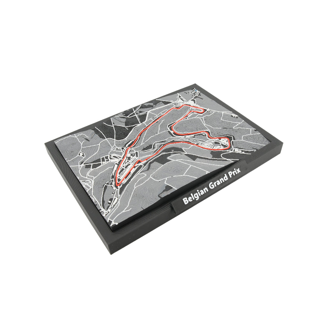 Belgian Grand Prix Spa-Francorchamps Circuit 3D Map Model | Racing Art for Motorsport Enthusiasts