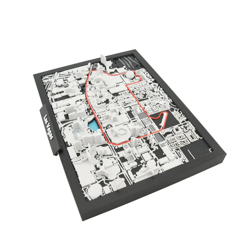 Las Vegas 3D racetrack city map close up detail