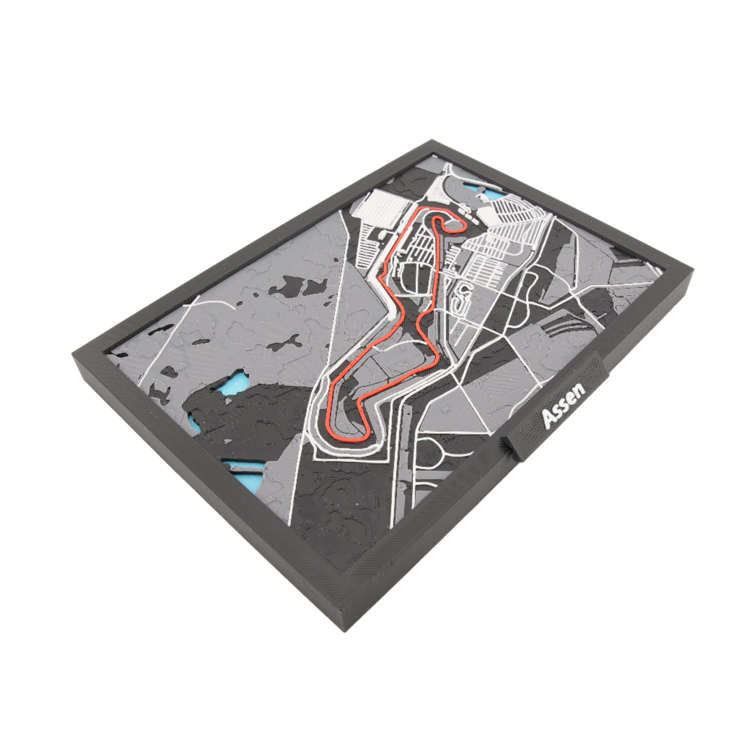 Qatar Grand Prix 3D Racetrack Map – Layered Circuit Art and Desk Display | Premium Motorsport Decor for Racing Fans